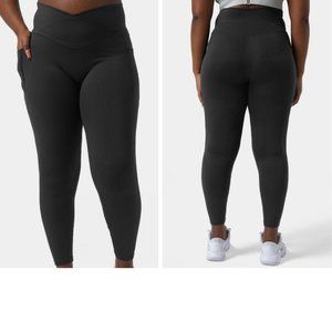 Halara, High Waisted Crossover Legging, Black, 2x
